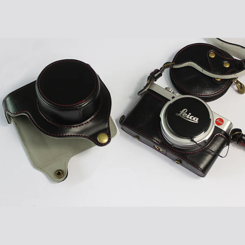 Портативный из искусственной кожи чехол камера сумка для Leica D-LUX typ109 Защитный чехол оболочка с нижней батареи открытие + маленькая сумка для хранения