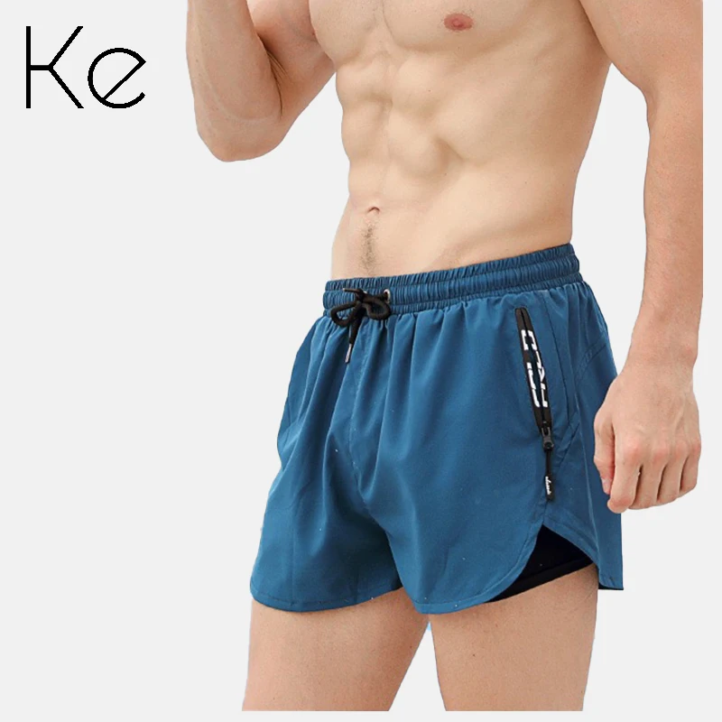

KE1023 Men's beach pants can be launched loose large size boxer stretch lining swimming shorts hot spring three-point shorts men