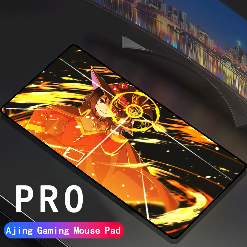 Anime Megumin Red hair Girl Gaming Mouse Pad Computer Mousepad Anti-slip Natural Rubber Cartoon Mouse Pad Support DIY