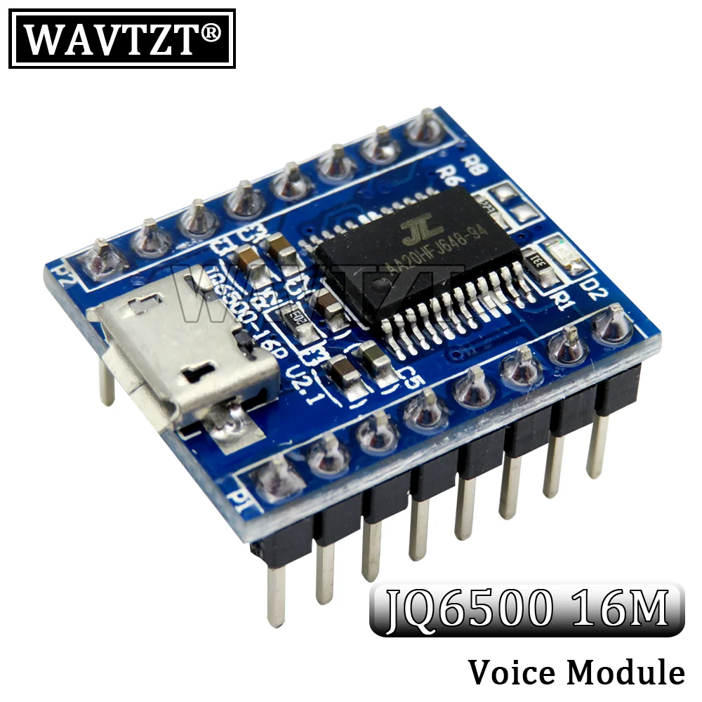 WAVTZT JQ6500 Voice Sound Module USB Replace 1 to 5 Way One to Five Way MP3 Voice Standard 16M