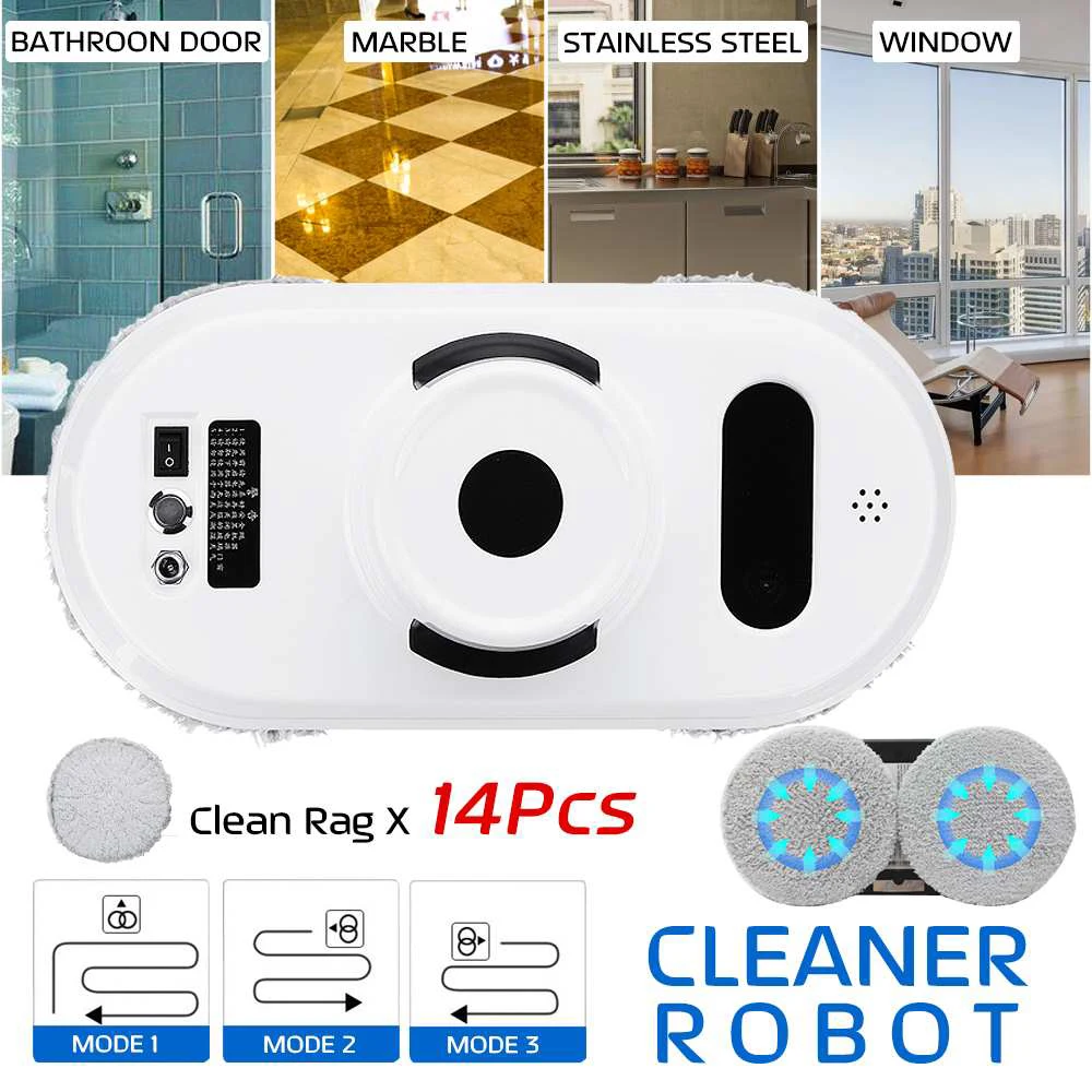 Purerobo W-R3 Window Cleaning Robot High Suction Electric Window Cleaner Robot Anti-falling Remote Control Glass Vacuum Cleaner