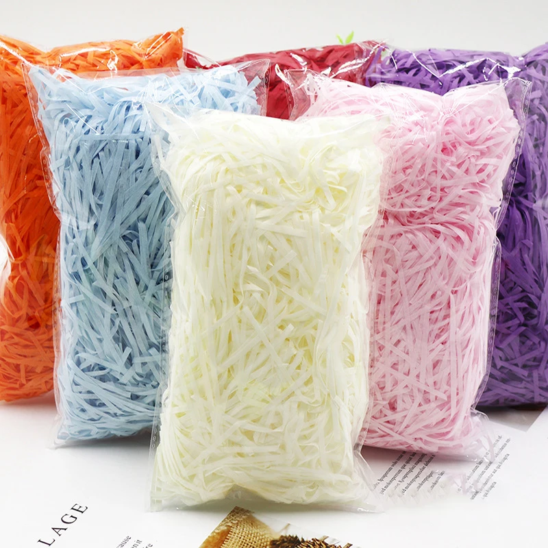 

100g Color DIY Paper Shredded Crinkle Paper Raffia Confetti Paper Wedding Christmas Gift Box Filling Material Tissue Filler Deco