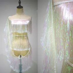 Fringe ornaments fringe skirt clothing accessories fabric illusion laser gradient latin dance row beard lace