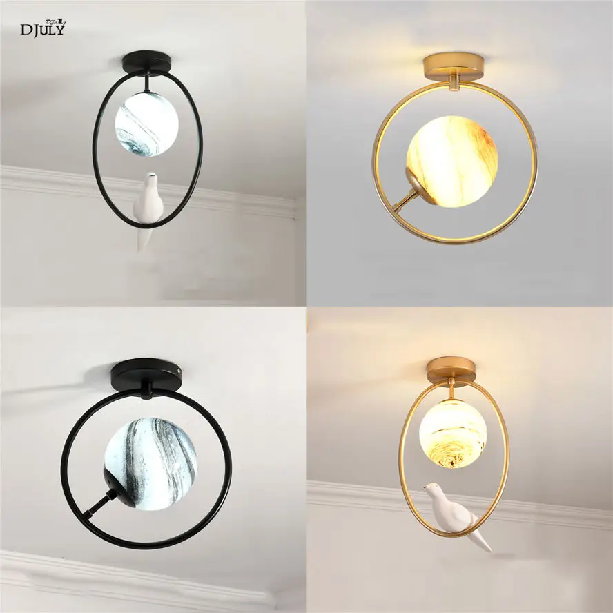 

nordic Cloud glass globe ceiling lamp for hallway living room dining room Minimalism home deco light fixtures led luminaire e27