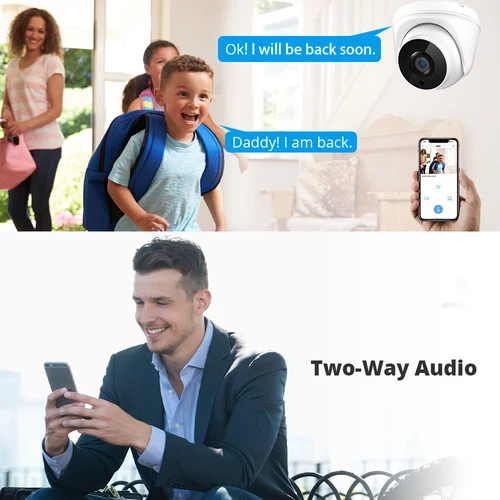 Imagen 2 del producto Cámara WiFi HD 1080P cámara IP Wi Fi vídeo de vigilancia interior cámara de seguridad para el hogar inalámbrica Wi-Fi 2,8mm cámara domo CamHi Cam