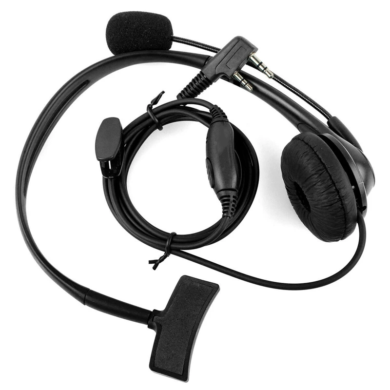 2-Pin Ptt Mic Headphone Headset Earpiece for Kenwood Baofeng Uv5R 888S 777S 666S Radios