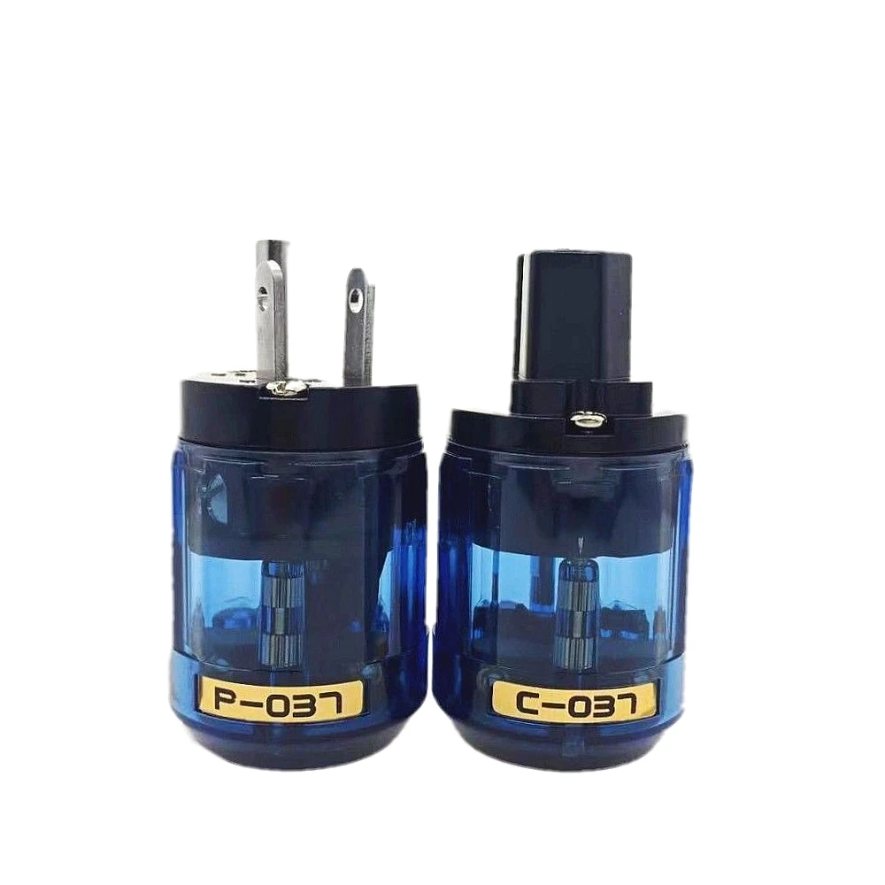 Oyaide C-037 P-037 US Power Plug Rhodium Plated  IEC Audio Connector Female-Male MATIHUR audio hifi