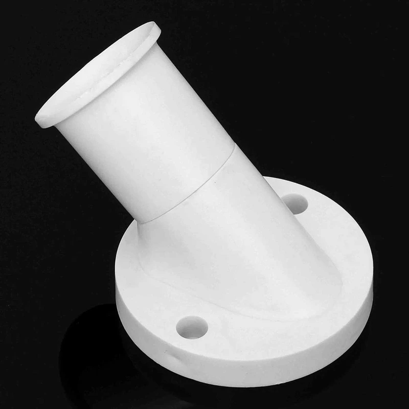 E27 45 Degree Angle Oblique Screw Socket White Plastic Light Bulb Base Wall Lamp Holders Adapter Converter AC 250V 4A