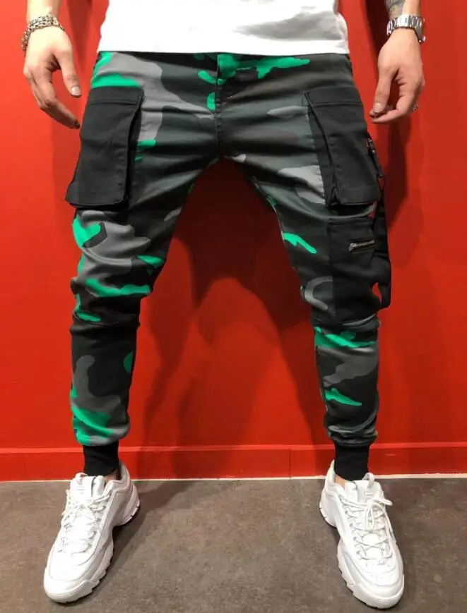 

pocket joggers pants men Casual pants men full length Sport pants streetwear cargo pants man w367