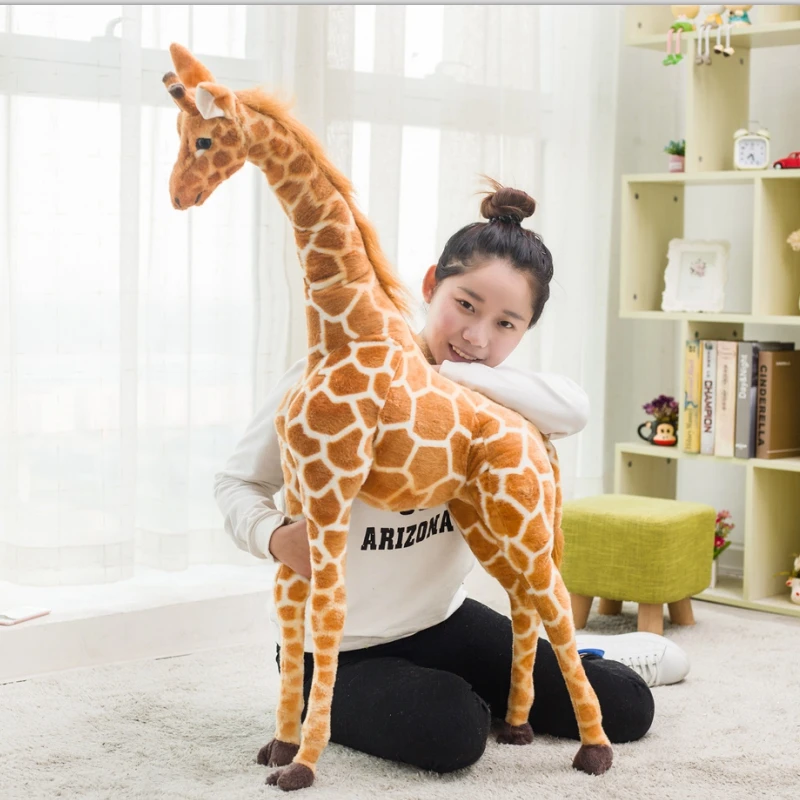 Nieuwe Mooie Hot 1Pc 50Cm-140Cm Mooie Giant Size Giraffe Knuffels Leuke Knuffel Soft giraffe Pop Verjaardagscadeau Kinderen Speelgoed