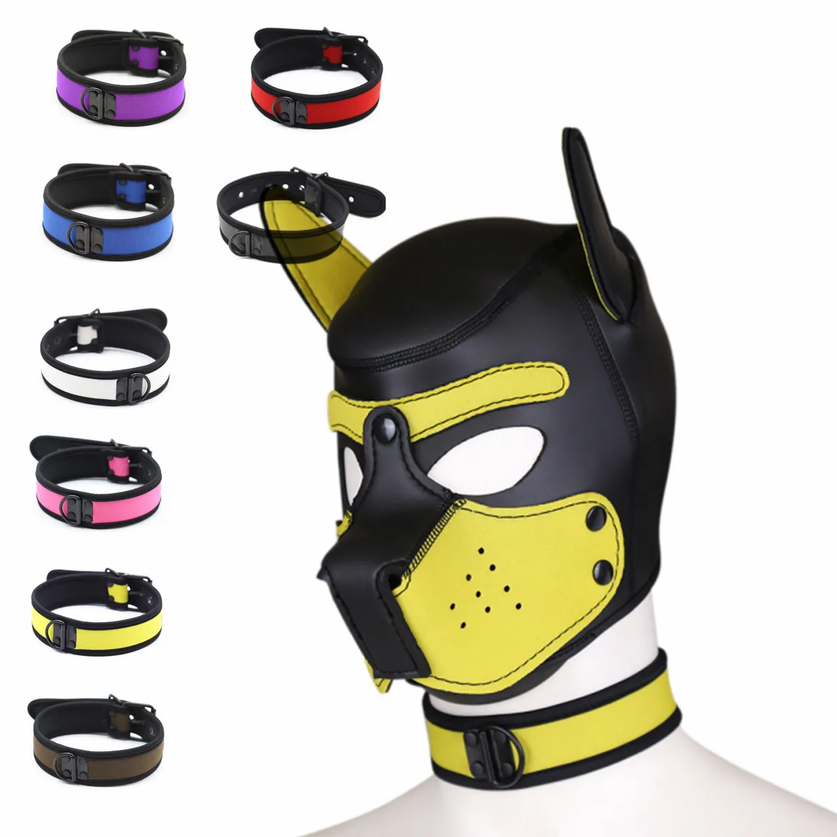 Accesorios de Cosplay de animales para mujer, accesorios de cubierta de cuello de esponja de cachorro ajustable, Collar Sexy para disfraz de sirvienta de juego de rol SM