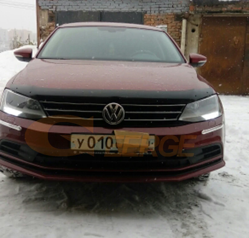 For Volkswagen VW Jetta Sagitar A6 MK6 IV 162 163 Ultra Bright White Reflector 1156 BA15s LED Bulbs Daytime DRL Light No Error