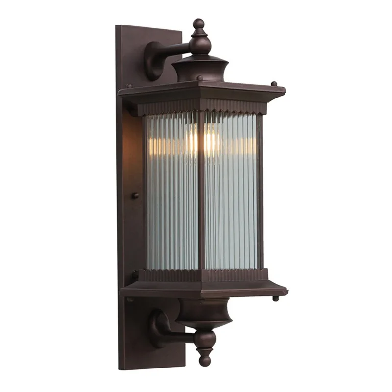 OUFULA Outdoor Retro Wall Light Sconces Classical LED Lamp Waterproof Home Decorative For Porch