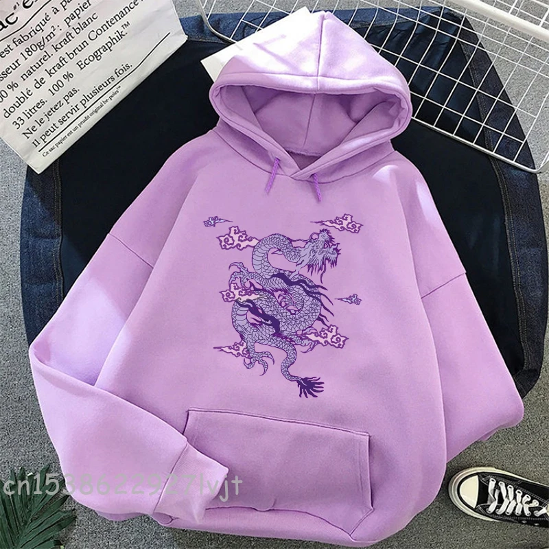 Women Sweatshirt hoodie Cute Hip hop Ullzang Harajuku Dragon HipHop Sweater Funny top vintage dropshipping tee print Clothes