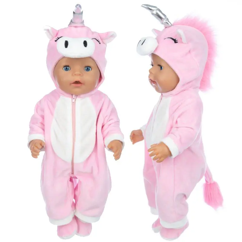 2024 Animal Jump Suits For 43cm Baby Doll 17inch Born Babies Boy Doll Clothes