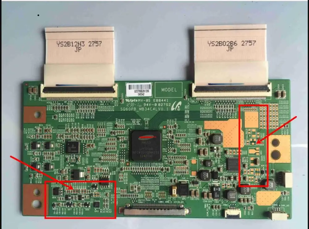 T-CON SQ60PB-MB34C4LV0.1 con/sin placa lógica ic para placa de conexión LTA550HQ20 L43F3390A-3D LVF430SDAL