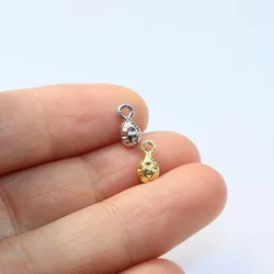 Eruifa 20pcs 4*5mm Mini Drop Plated Zinc Alloy Charms Pendant Jewelry DIY Necklace Bracelet Earrings 2 Colors