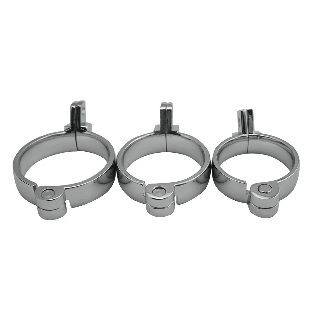 40mm 45mm 50mm for choose metal male chastity device parts cock ring penis lock for cage bondage for men