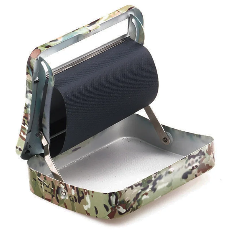 Really Cool 70mm/78 mm Camouflage Metal Automatic Tobacco Smoking Smoke Roller Rolling Machine Box Case Cigarette Maker