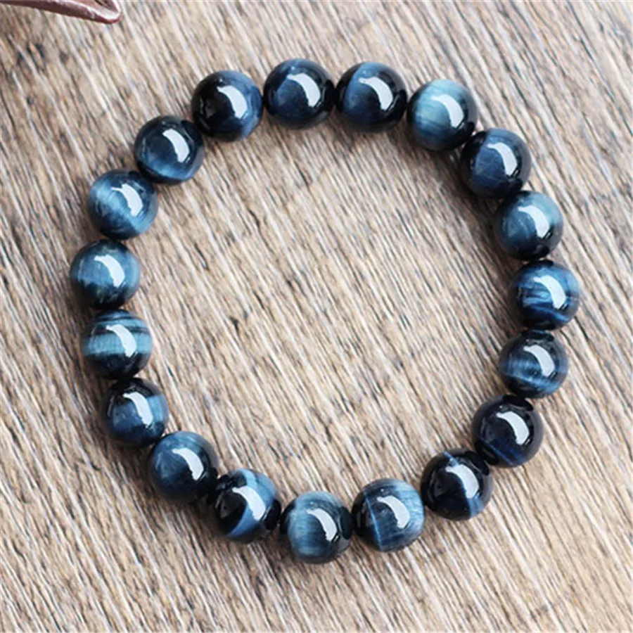 

Natural Hawk Tiger Eye Round Beads Bracelet 10mm Women Men Gemstone Jewelry Drop Shipping AAAAA