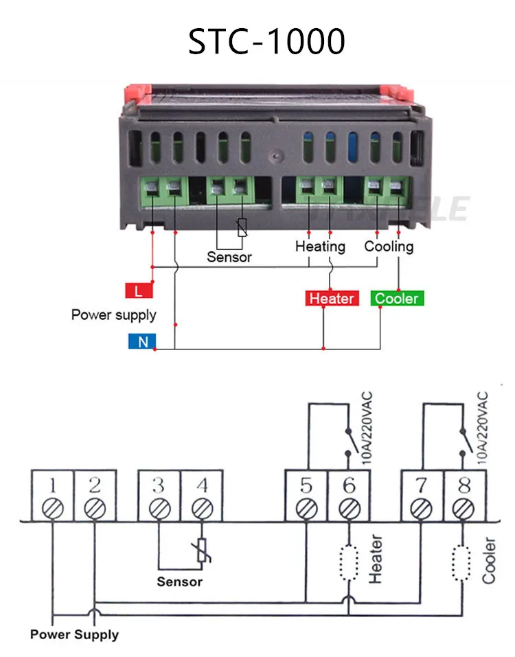 STC-1000/STC-3028/STC-3000 12V24V 220V Digital Temperature Controller Thermostat Thermoregulator Incubator Relay Heating Cooling