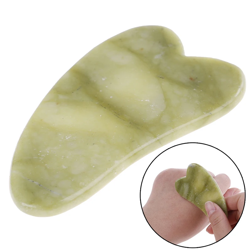 New Natural Jade Stone Guasha Massage Tool Acupuncture SPA Therapy Massager Scraping Board Antistress Tool For Back Arm