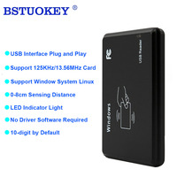 Professional RFID Reader 125kHz/13.56MHz Dual Frequency，EM4100/TK4100 Smart Card Copier with High Sensitivity for Windows/Linux