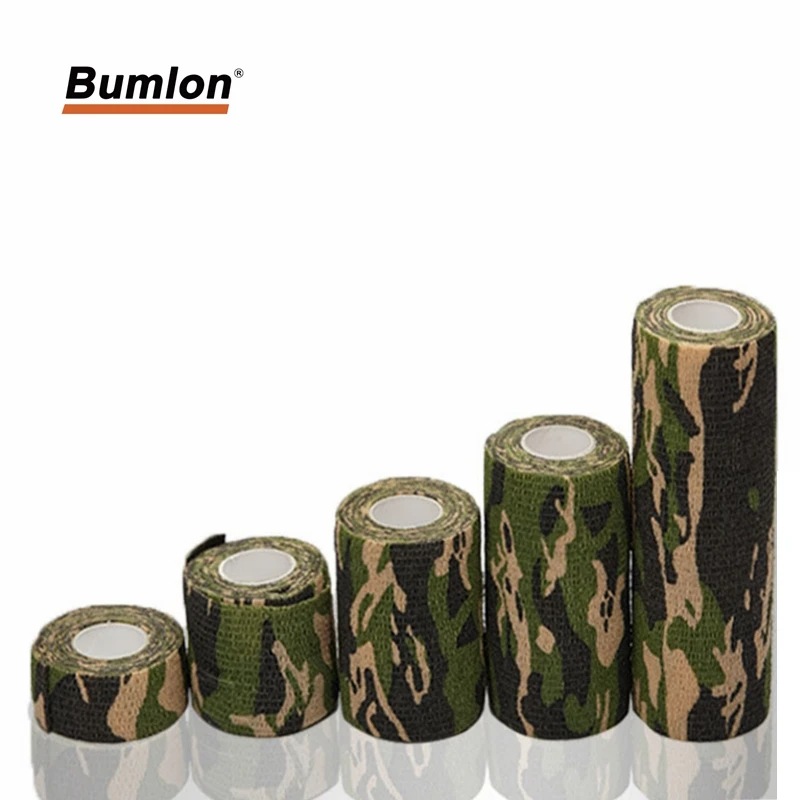 Hunting Stealth Adhesive Plaster, Self-adhesive, Waterproof, Non-Slip Camo Tape for Paintball, Airsoft Rifle Accessories, 2Pcs