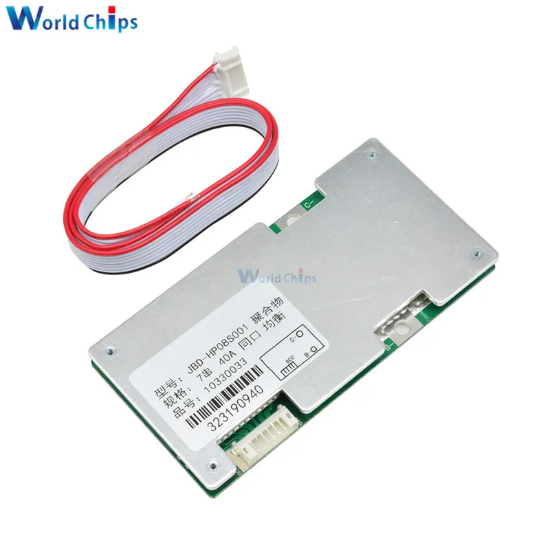 7S 24V 30A 40A 60A Lithium Battery Protection Board Inverter High Current Balance Circuits 7 Cell Lipo Li-ion Packs BMS PCB PCM