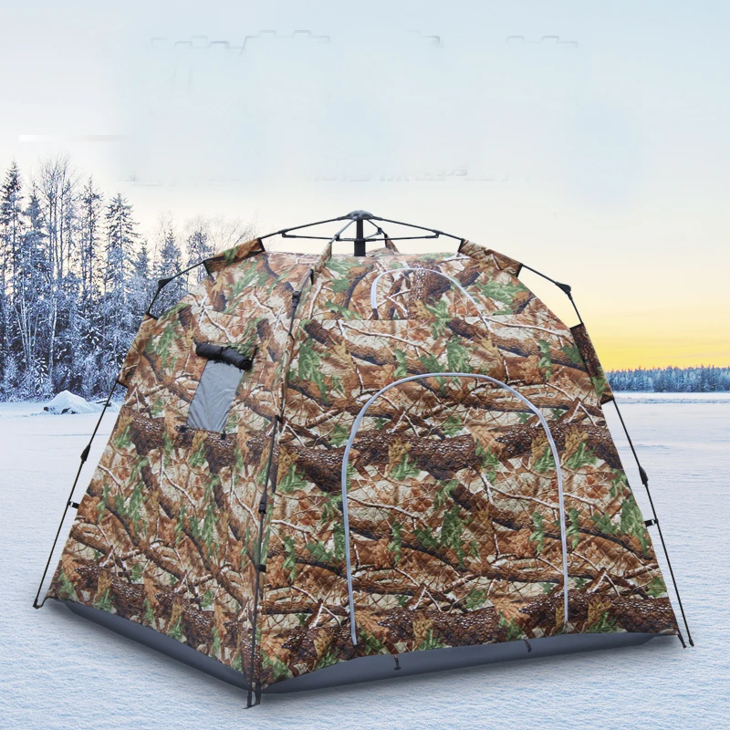 Heighten 1.7 meters Thick Ice fishing tent! Professional thick cotton warm winter fully automatic fishing tent