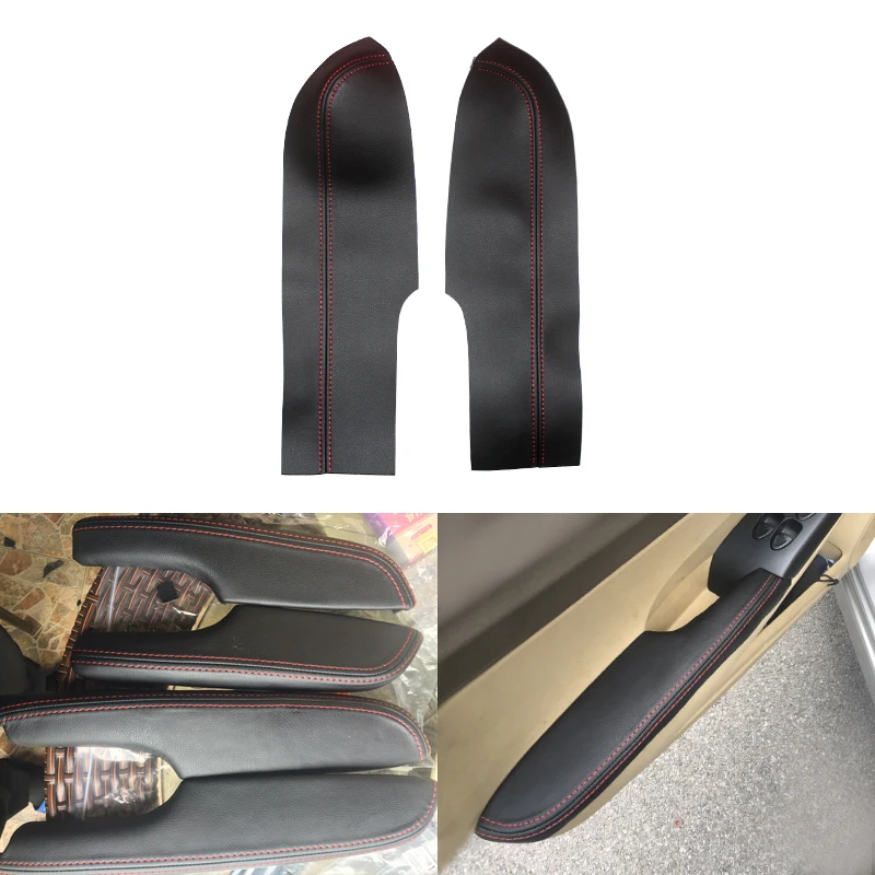 

For Honda Civic 8th Gen Sedan 2006 2007 2008 2009 2010 2011 Front 2pcs Car Door Armrest Panel Microfiber Leather Cover Trim