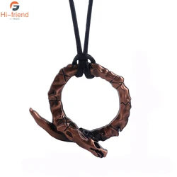 Game GOD OF WAR 4 Necklace Vintage Snake Logo Red Color Pendant For Man Car Woman Bag Jewelry Gift
