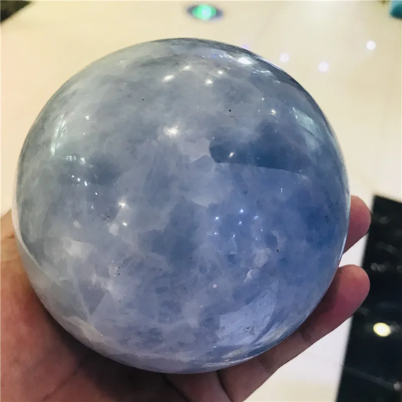 Natural Blue Celestite Sphere Quartz Crystal Ball Healing