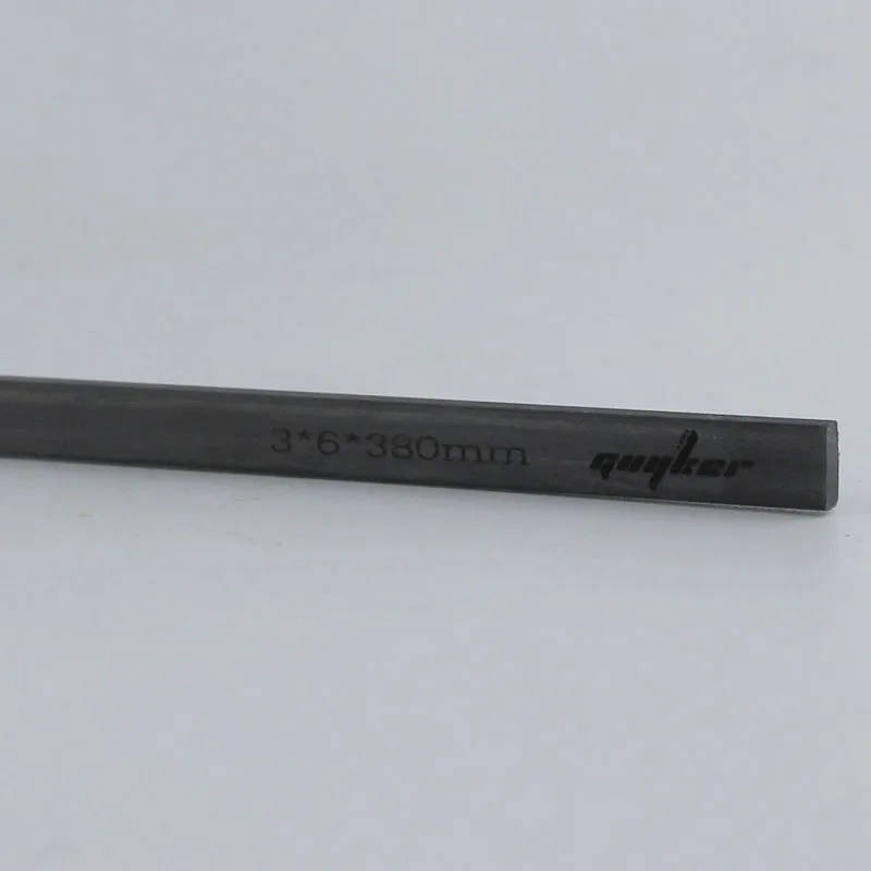 Guyker-varillas de cuello de fibra de carbono para guitarra, 3mm x 6mm x 38,0mm/450mm, 2 unidades