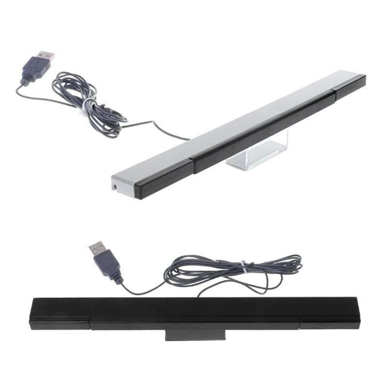 USB Wired Sensor Bar for WII Replacement Infrared IR Ray Motion Sensor Signal Receiver for Wii System with Stand