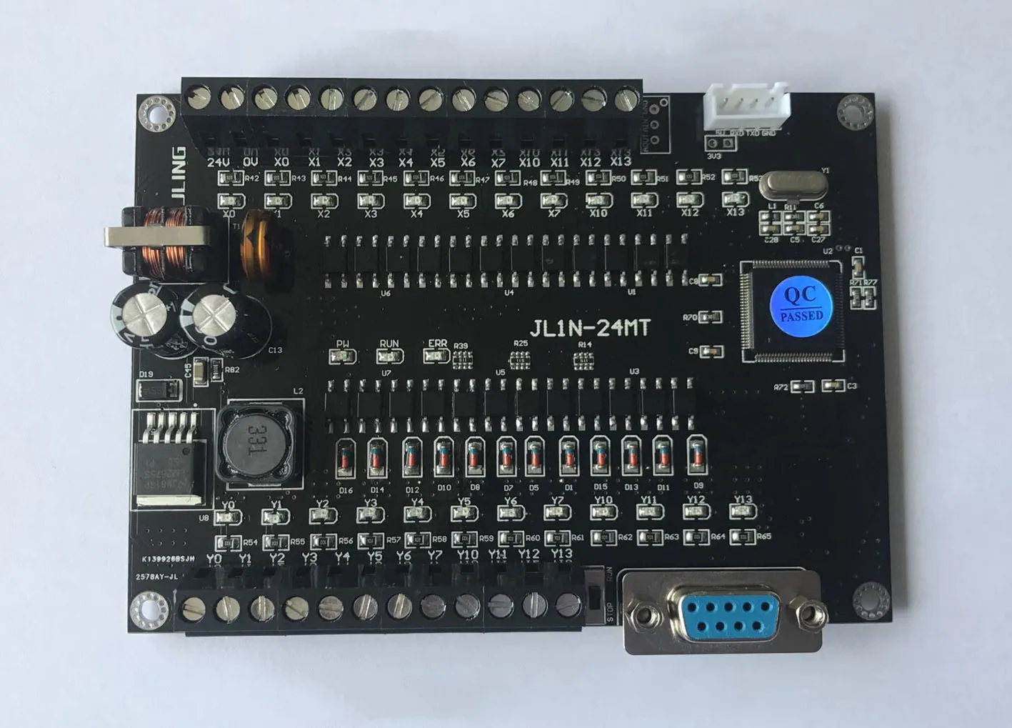 PLC FX1N-24MT+ transparent shell +PLC display directly drive solenoid valve 12 points input 12 points output