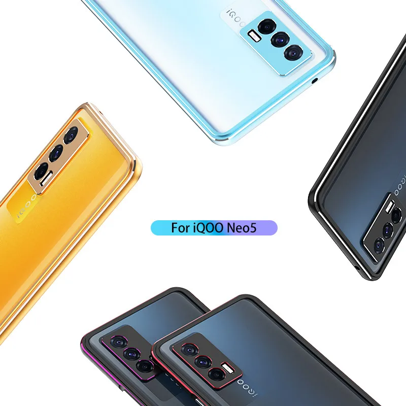 For Vivo iQOO Neo5 Aluminum metal bumper Frame Slim Cover case+carmera Protector SIMPLY Phone case