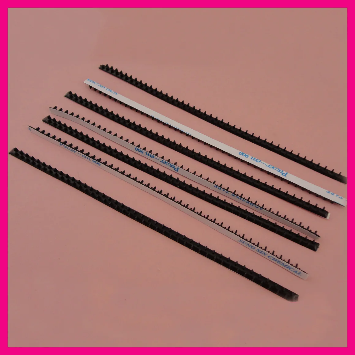 20PCS 5mm 8mm Adhesive Rubber Two Rows Headband Teeth Lined Headbands Self-stick Rubber Hairband Comb Teeth Korea