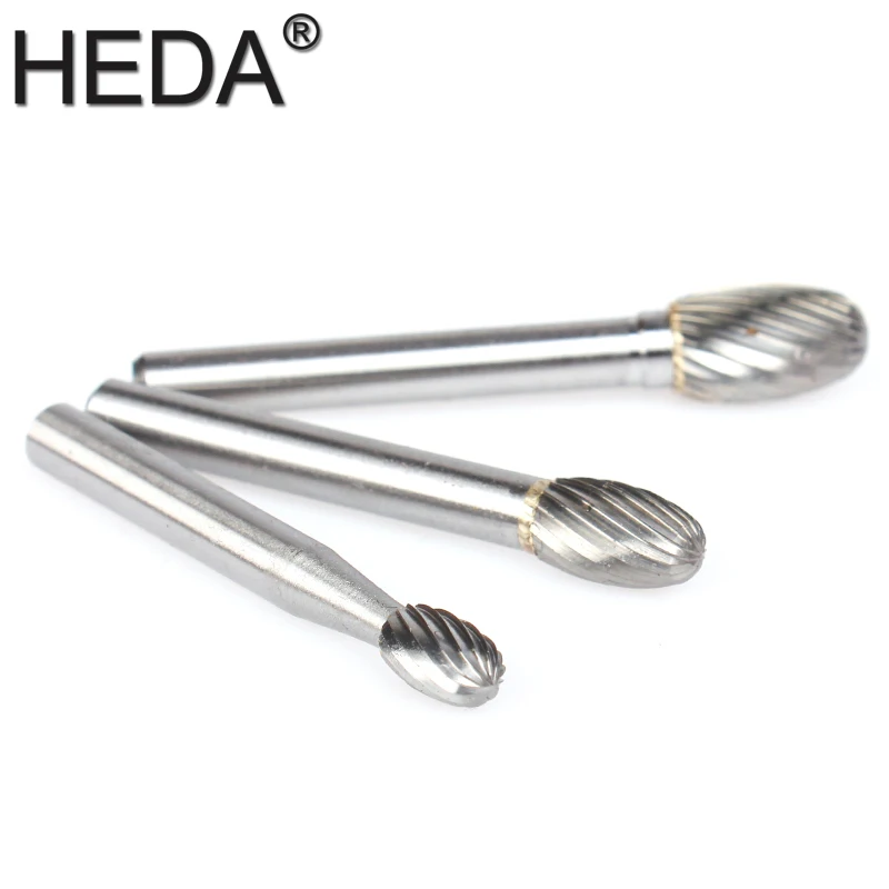 E-series 6Pcs fresa in carburo di tungsteno fresa per File rotante officina utensili a mano Set teste per utensili per incisione per rettifica intaglio del legno in metallo