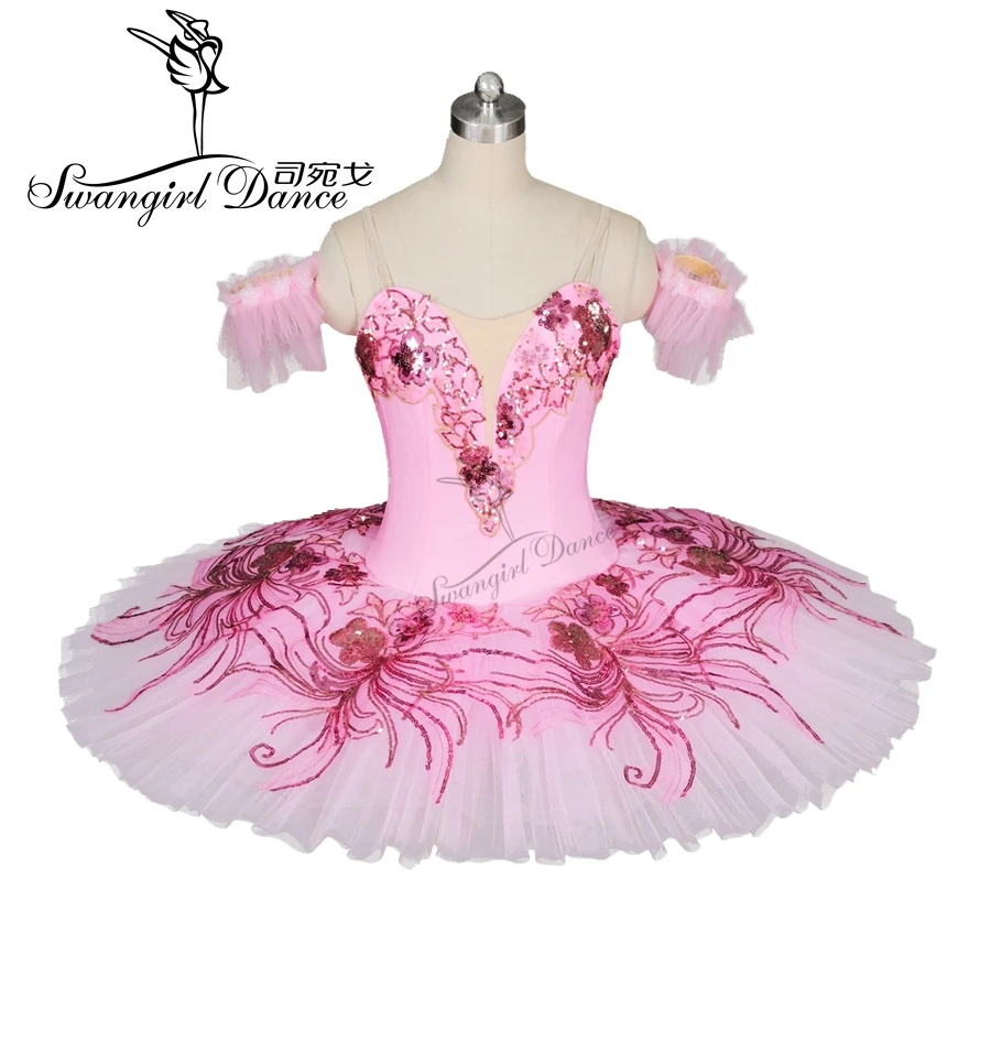 Pink peach Professional ballet tutus women classical ballet tutu adult platter performance tutu pancake girls nutcracker BT8980A