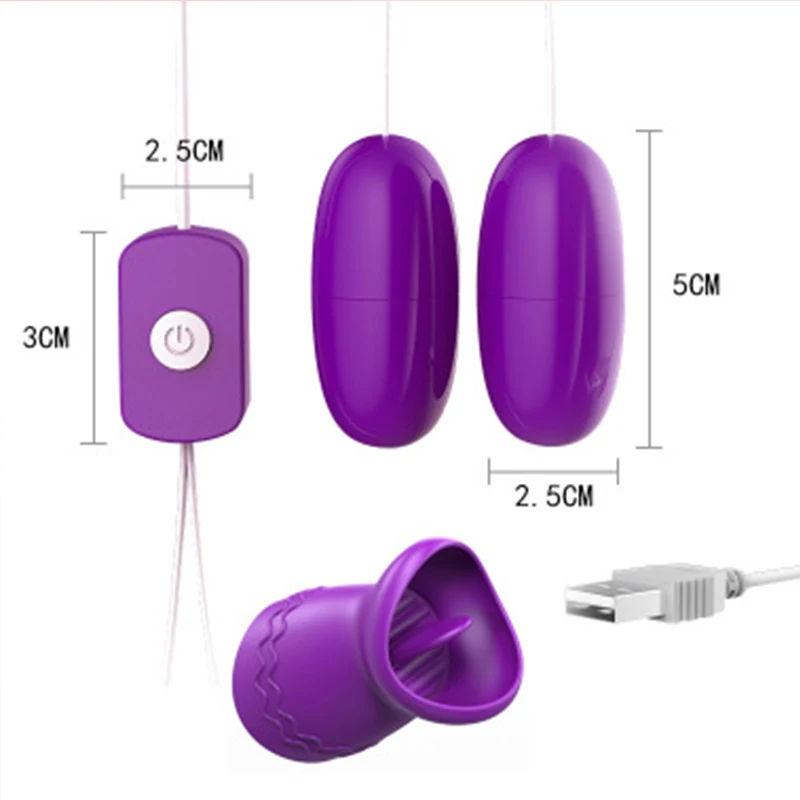 USB Double Jump Egg Vibrator Fun Toy Female Mute Strong Vibration Jump Egg Masturbator Yin Emperor Irritant Sex Toys For Women