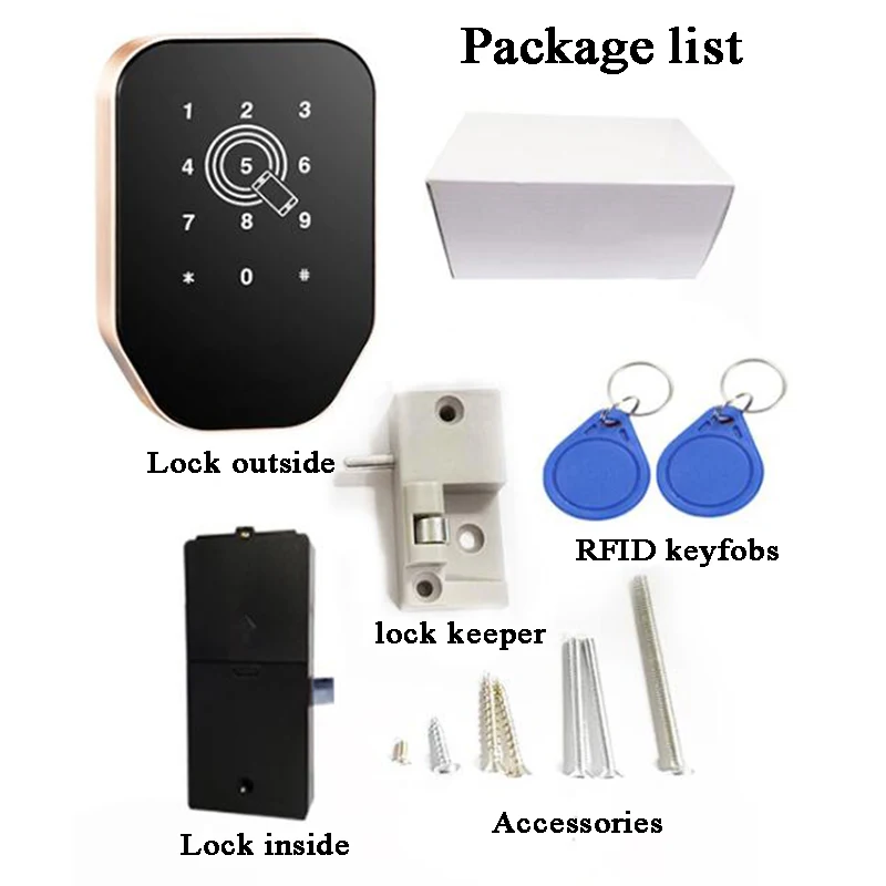 スマートキャビネットロックロッカーレス引き出しロックttlock電話リモコンのbluetooth rfid電気錠