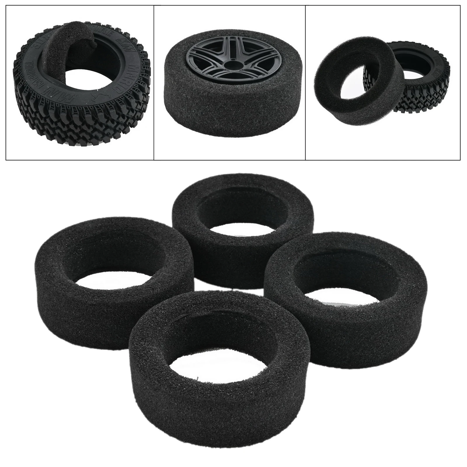 4pcs RC Wheel Tyre Tires Foam Insert for MN86K MN86KS MN86 1:12 RC Car