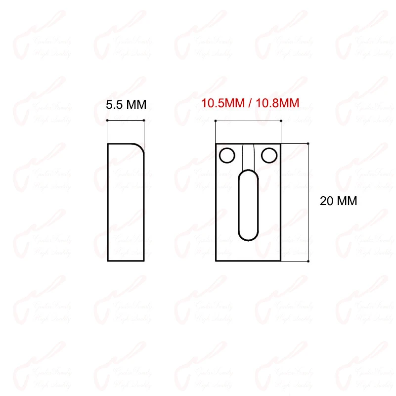 1 Set Electric Guitar Tremolo Bridge Brass Saddles 10.5MM/10.8MM For ST TL Style Guitar Parts [Made in Korea]