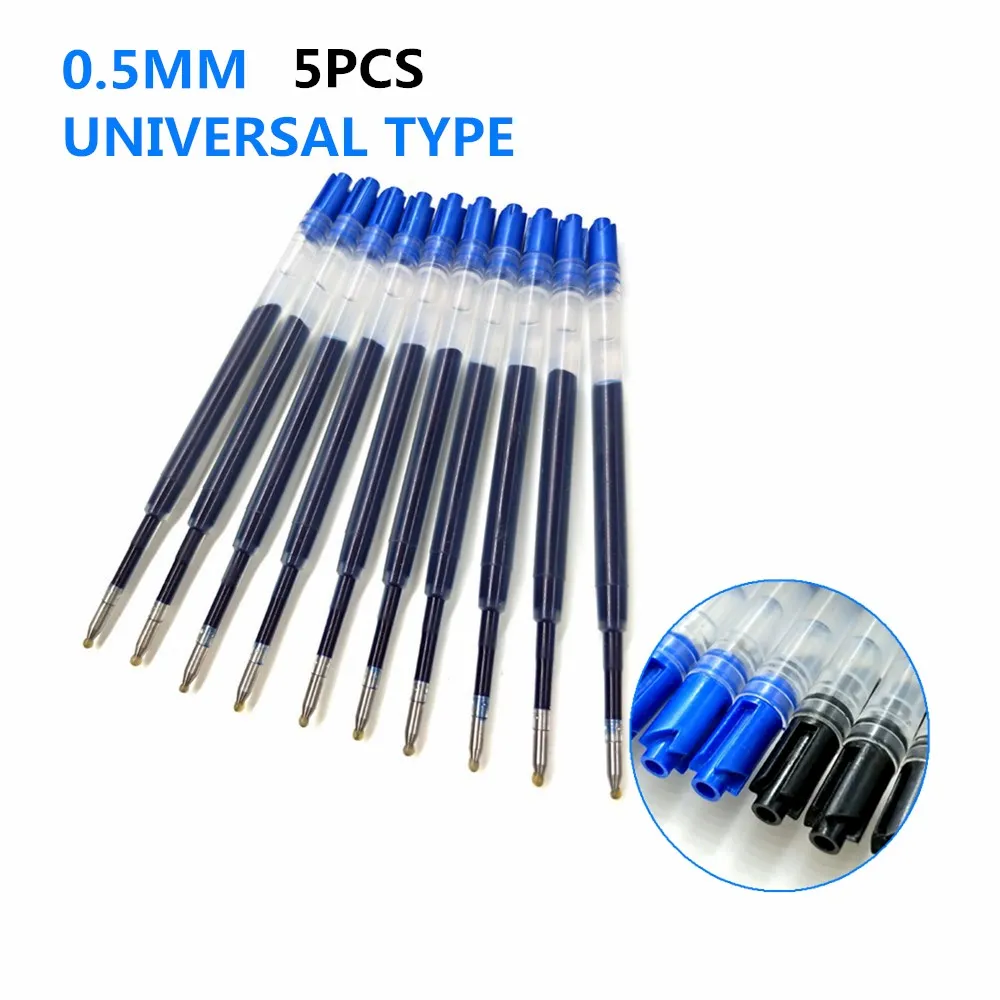 5 pc 424 black blue ink gel pen refill L98mm Recharge replacement for Metal ballpoint pen Neutral refills office school supply