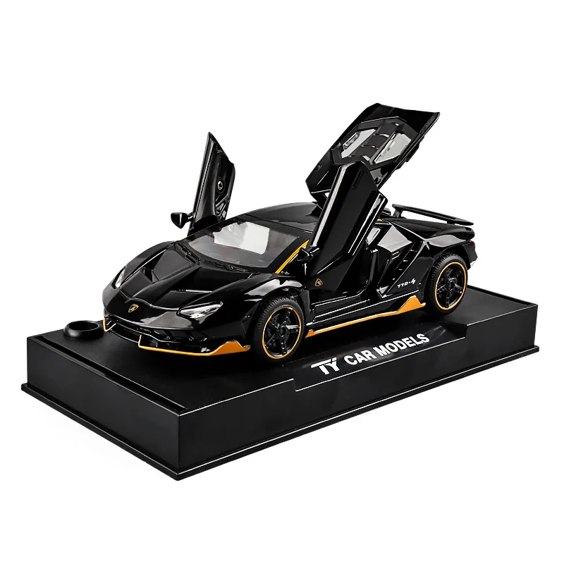 1:32 Scale Lamborghinis Pull Back Vehicles 15CM Open Door Alloy Car Model Ornaments Children\'s Toy