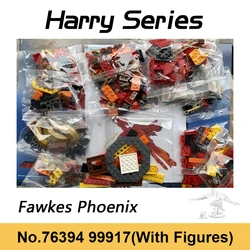 606pcs Movie Series Fawkes Phoenix Building Blocks Magic Academy Castle With Figures Bricks Toys For Children Birthday Gifts