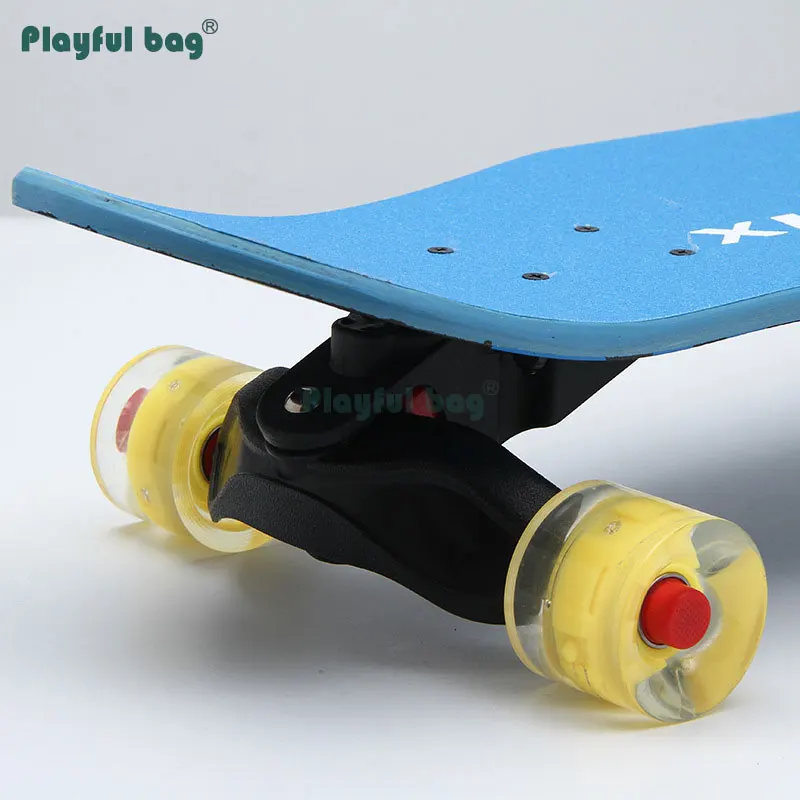 Playful Bag 79CM Four-Wheel Skateboard Durable maple Double Rocker skateboard Flashing Wheels Toys Long Board MA23