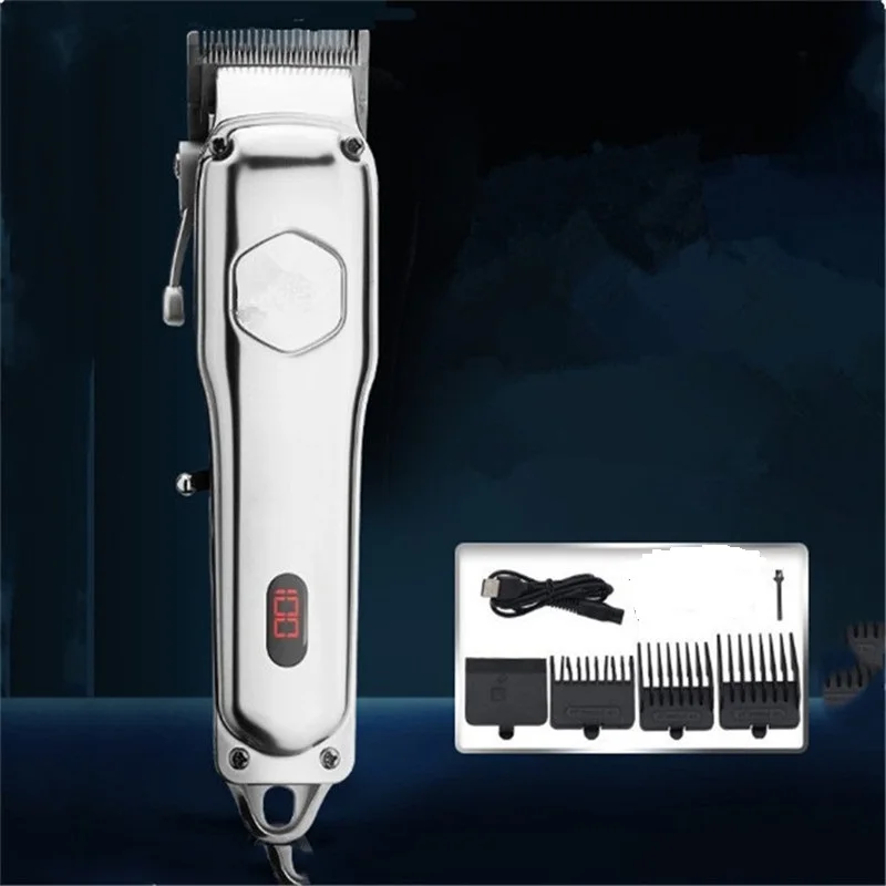 0.1mm Precision Electric Barber Trimmer Professional Hair Style Fading Clipper Quickly Charger Cordless Haircut Machine Shaving