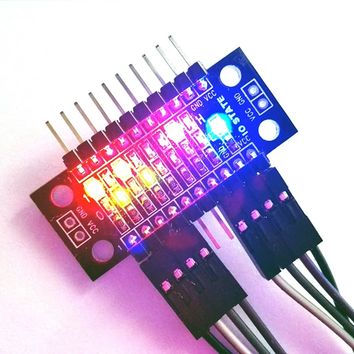 8-bit LED Strip IO Status Indication GPIO